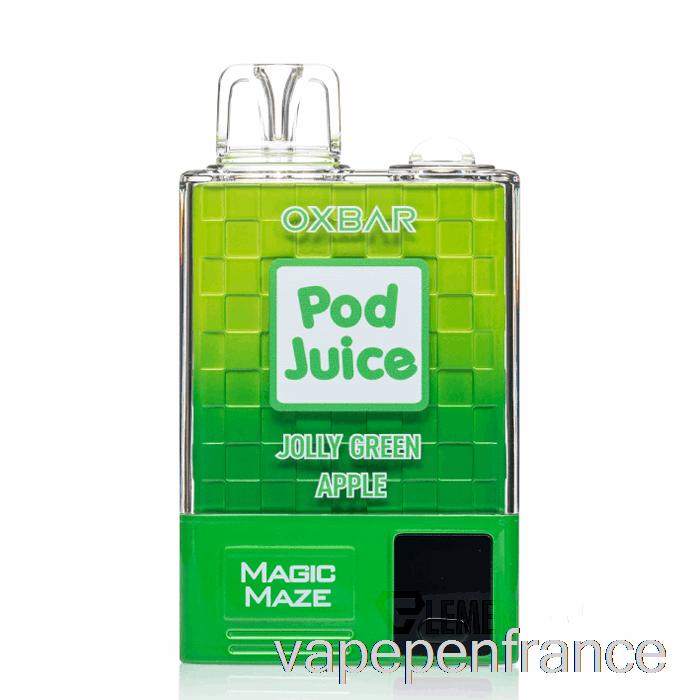 Oxbar Magic Maze Pro 10000 Jetable Jolly Green Apple - Stylo Vape à Jus De Dosettes